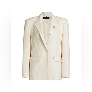 NWT $598 Bloomingdale's Kobi Halperin Kent Ivory Ecru Blazer